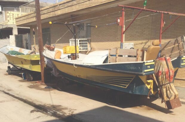 نبود پارکینگ قایق‌های صیادی در محله سورو بندرعباس
