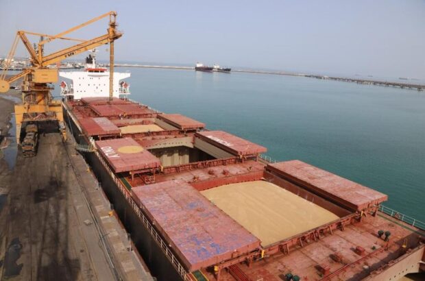 تخلیه سه فروند کشتی حامل کالاهای اساسی در بندر شهید رجایی